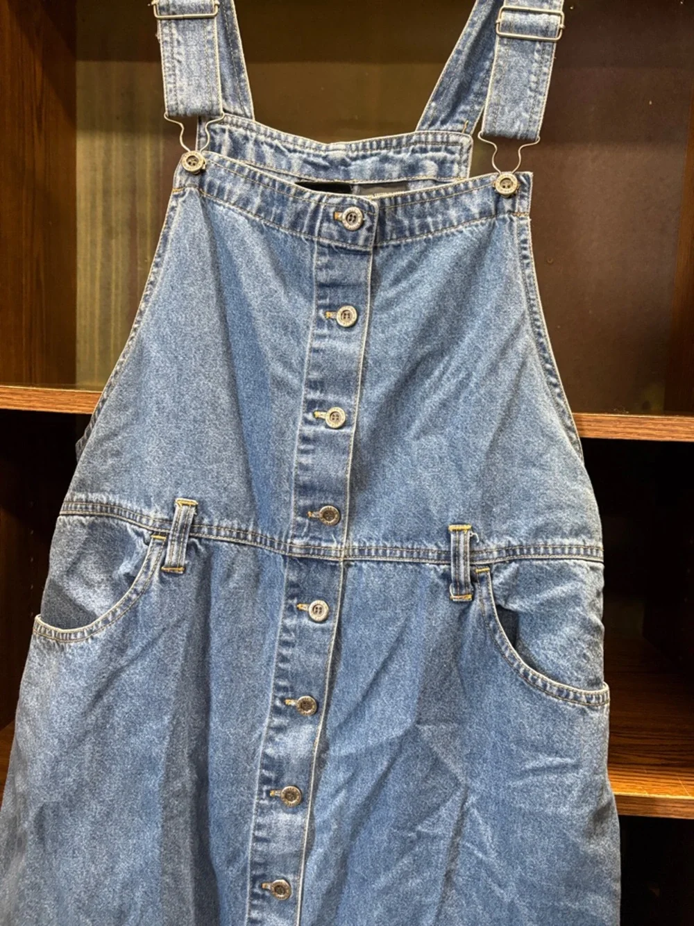 Route 66 Denim Button-Front Jumper - Picture 3 of 4